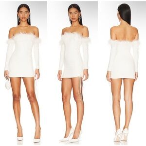 Camila Coelho Astrid Mini Dress in Ivory